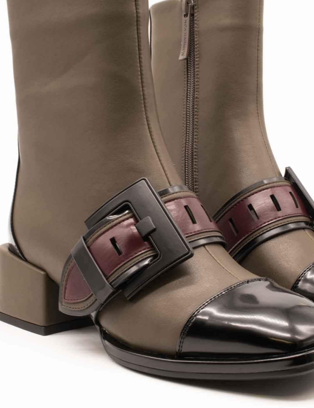 Botín Noa Harmon 010043-0M33 Borgo Multi Kaki de Mujer