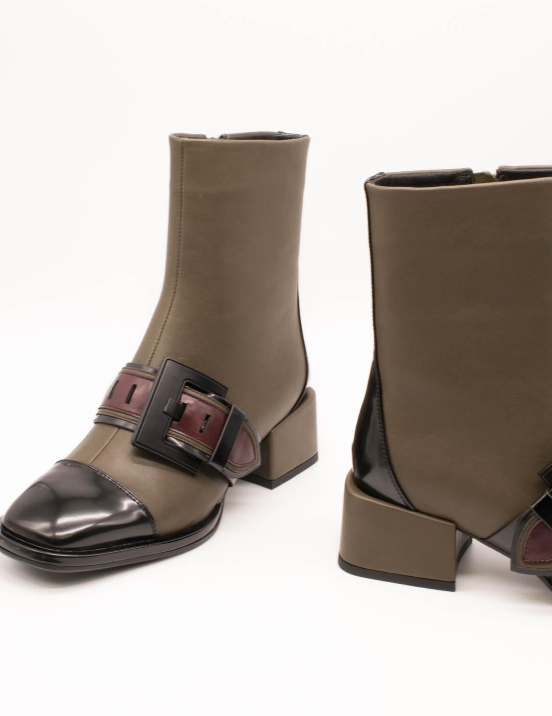 Botín Noa Harmon 010043-0M33 Borgo Multi Kaki de Mujer