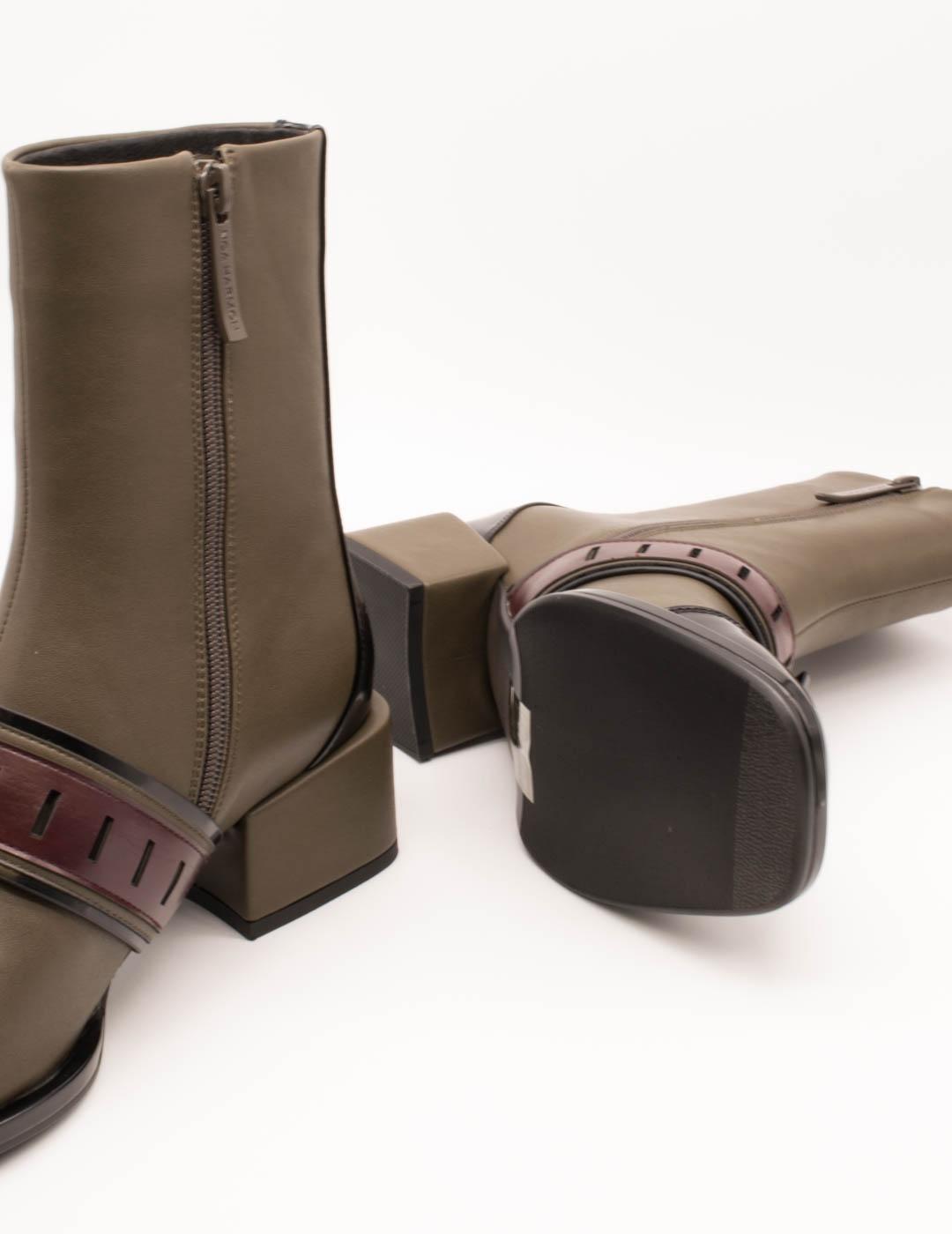 Botín Noa Harmon 010043-0M33 Borgo Multi Kaki de Mujer