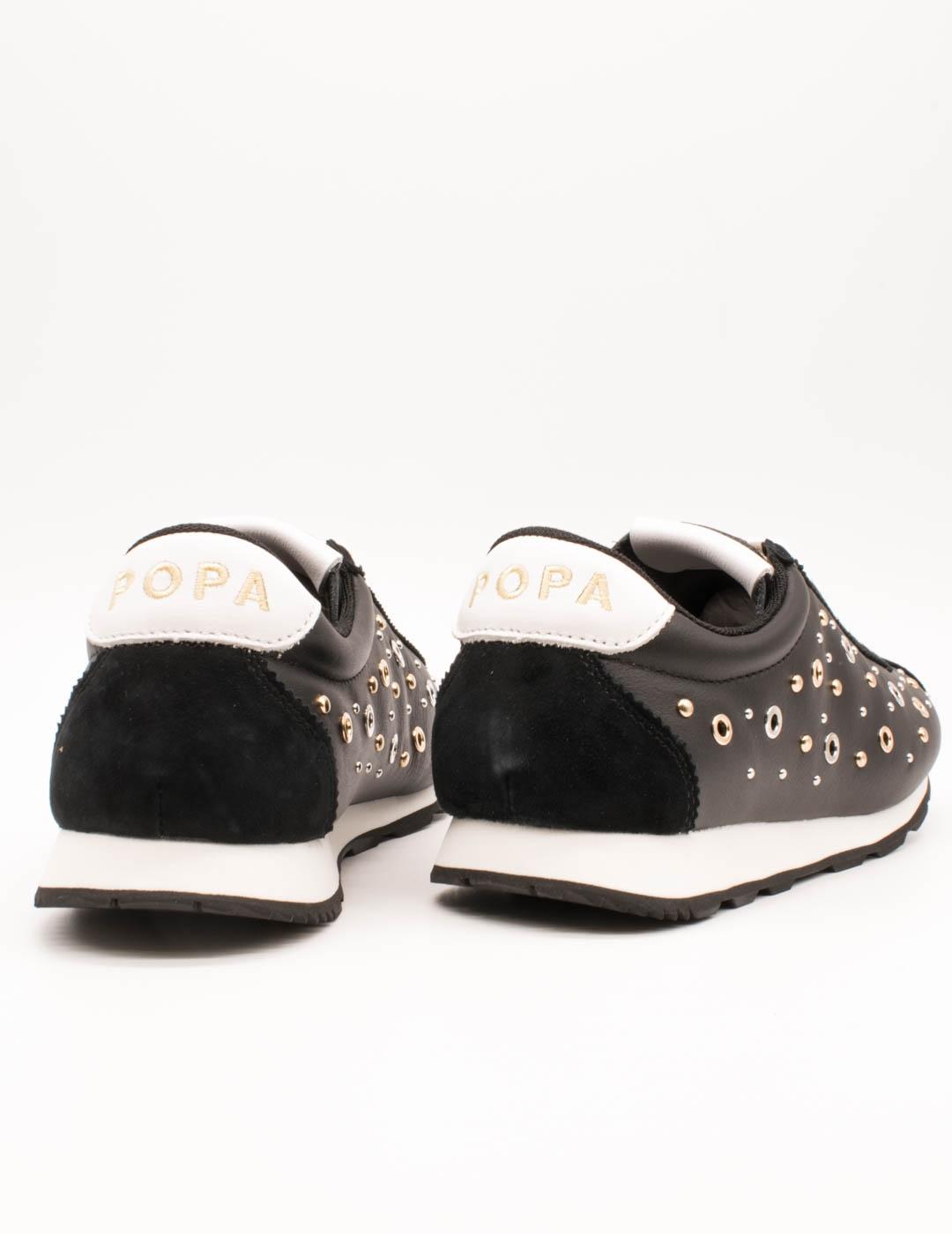 Deportivo Popa Inara Tachas Negro de Mujer