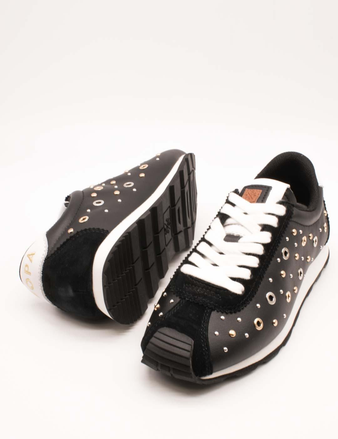 Deportivo Popa Inara Tachas Negro de Mujer