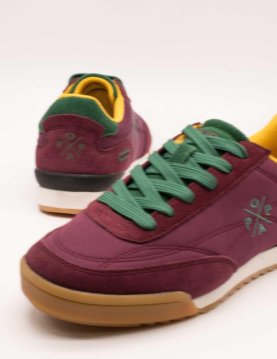 Deportivo Popa Muse Serraje Burdeos de Mujer