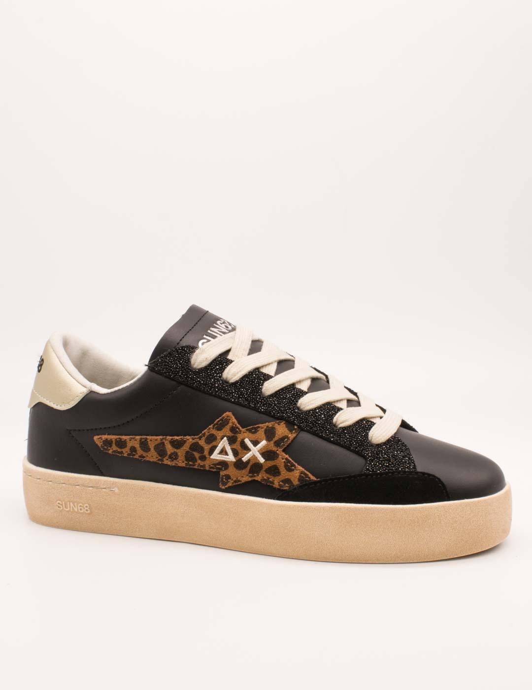 Deportivo SUN68 SCPZ45232 Katy S1143 Nero-Oro de Mujer