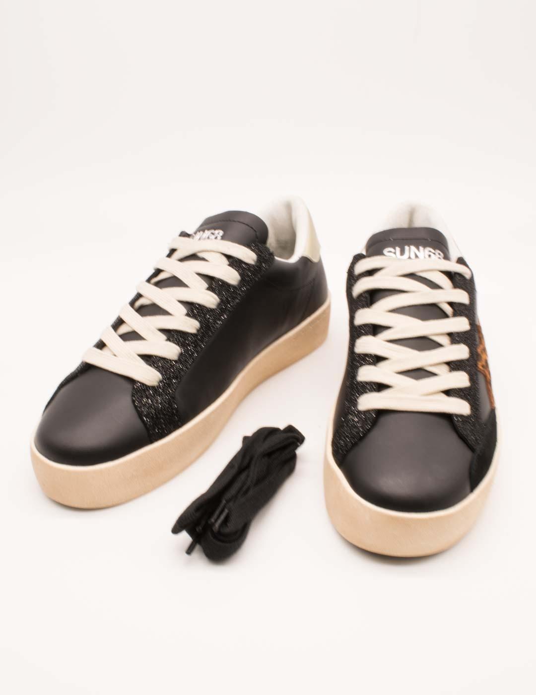 Deportivo SUN68 SCPZ45232 Katy S1143 Nero-Oro de Mujer