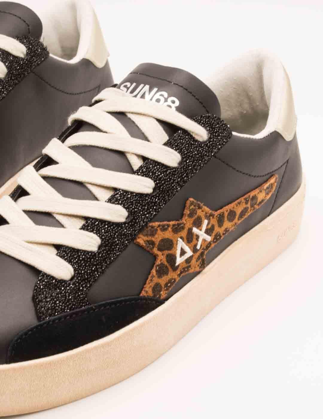 Deportivo SUN68 SCPZ45232 Katy S1143 Nero-Oro de Mujer