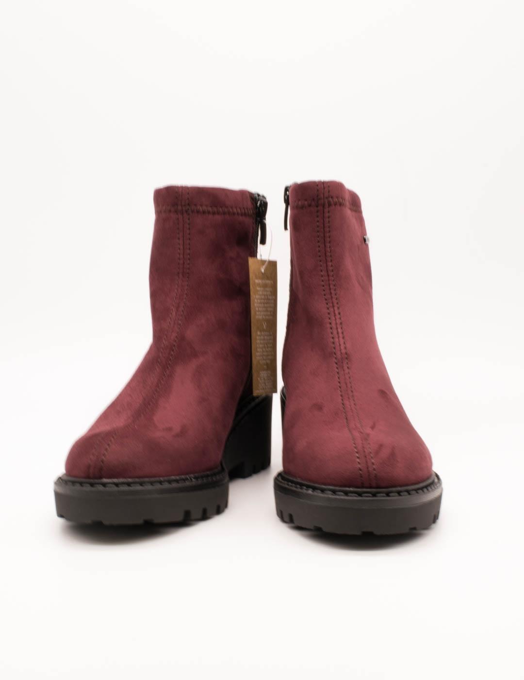 Botín Viguera 8284 Licra Hidro Suede Bordo de Mujer
