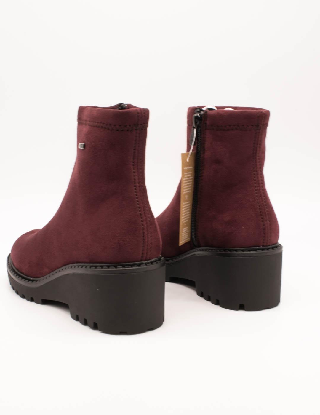 Botín Viguera 8284 Licra Hidro Suede Bordo de Mujer