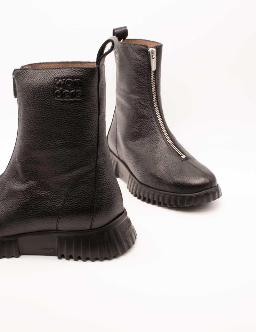 Botín Wonders A-4403 Wild Negro de Mujer