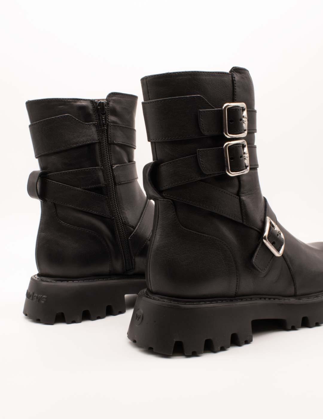 Botín Wonders C-7512 Bulut Negro de Mujer