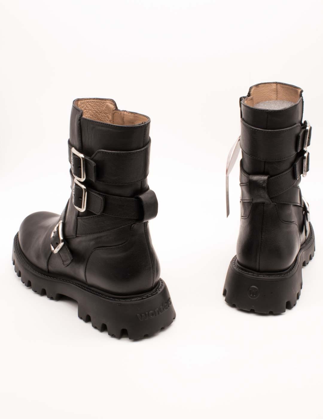 Botín Wonders C-7512 Bulut Negro de Mujer