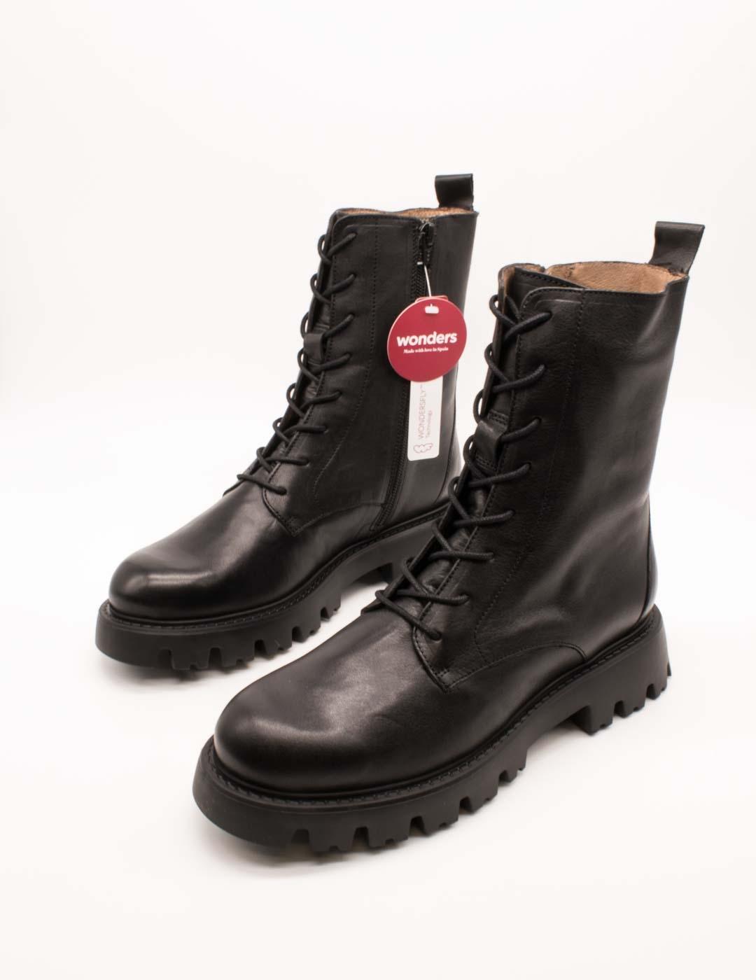 Botín Wonders C-7510 Bulut Negro de Mujer