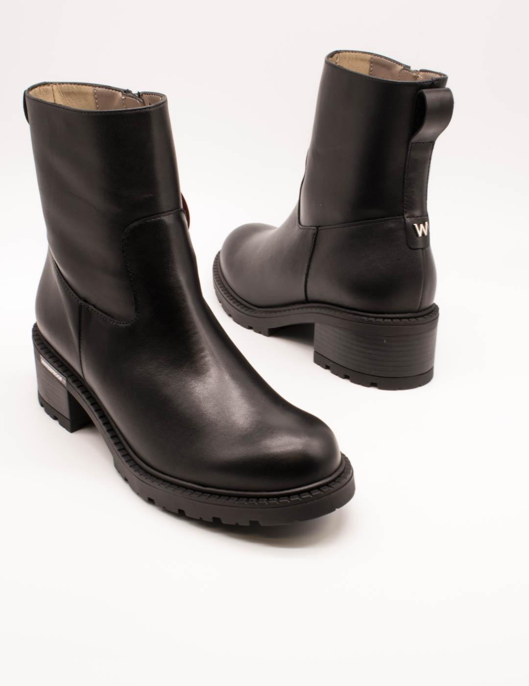 Botín Wonders D-1424 Wonderdry Negro de Mujer