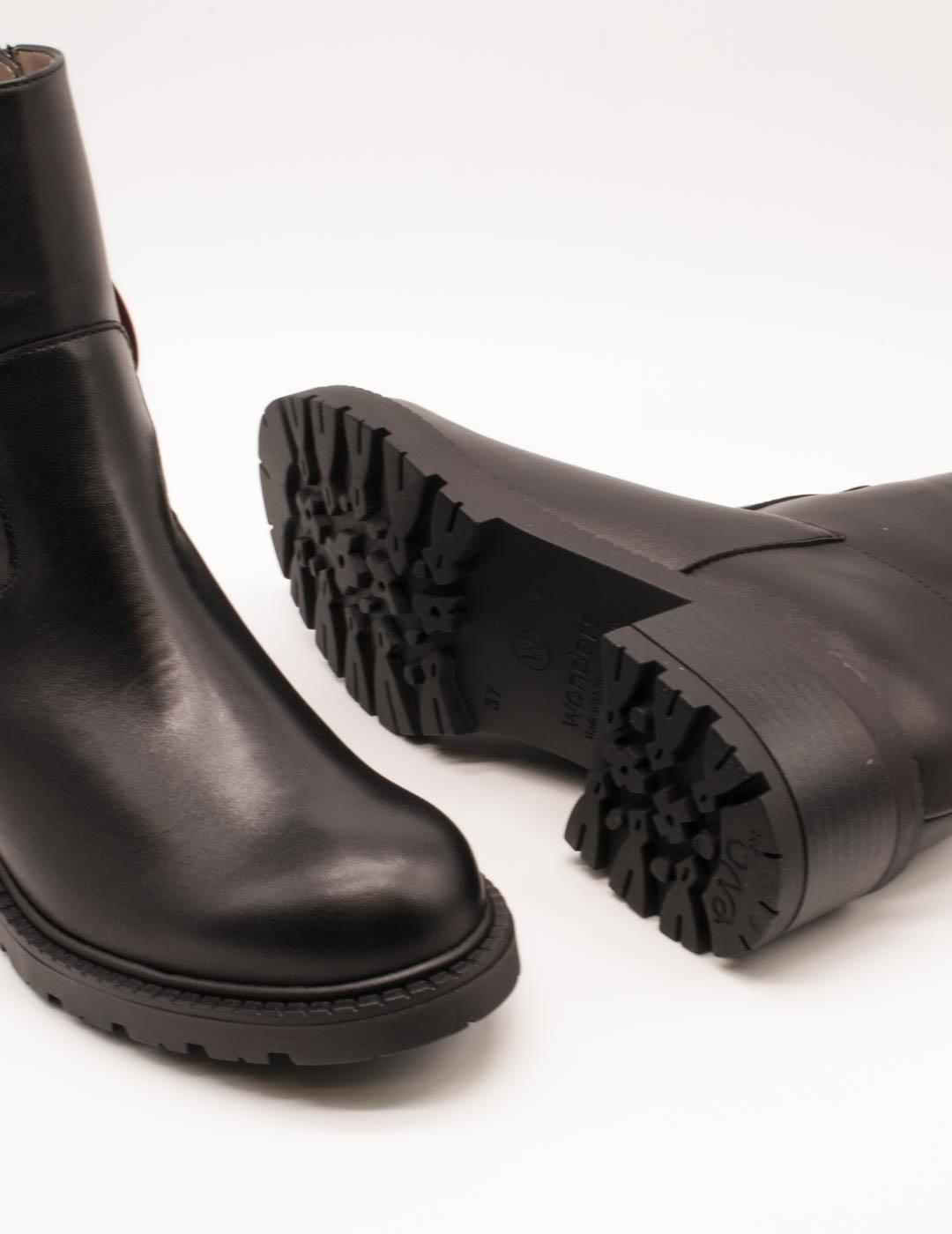 Botín Wonders D-1424 Wonderdry Negro de Mujer