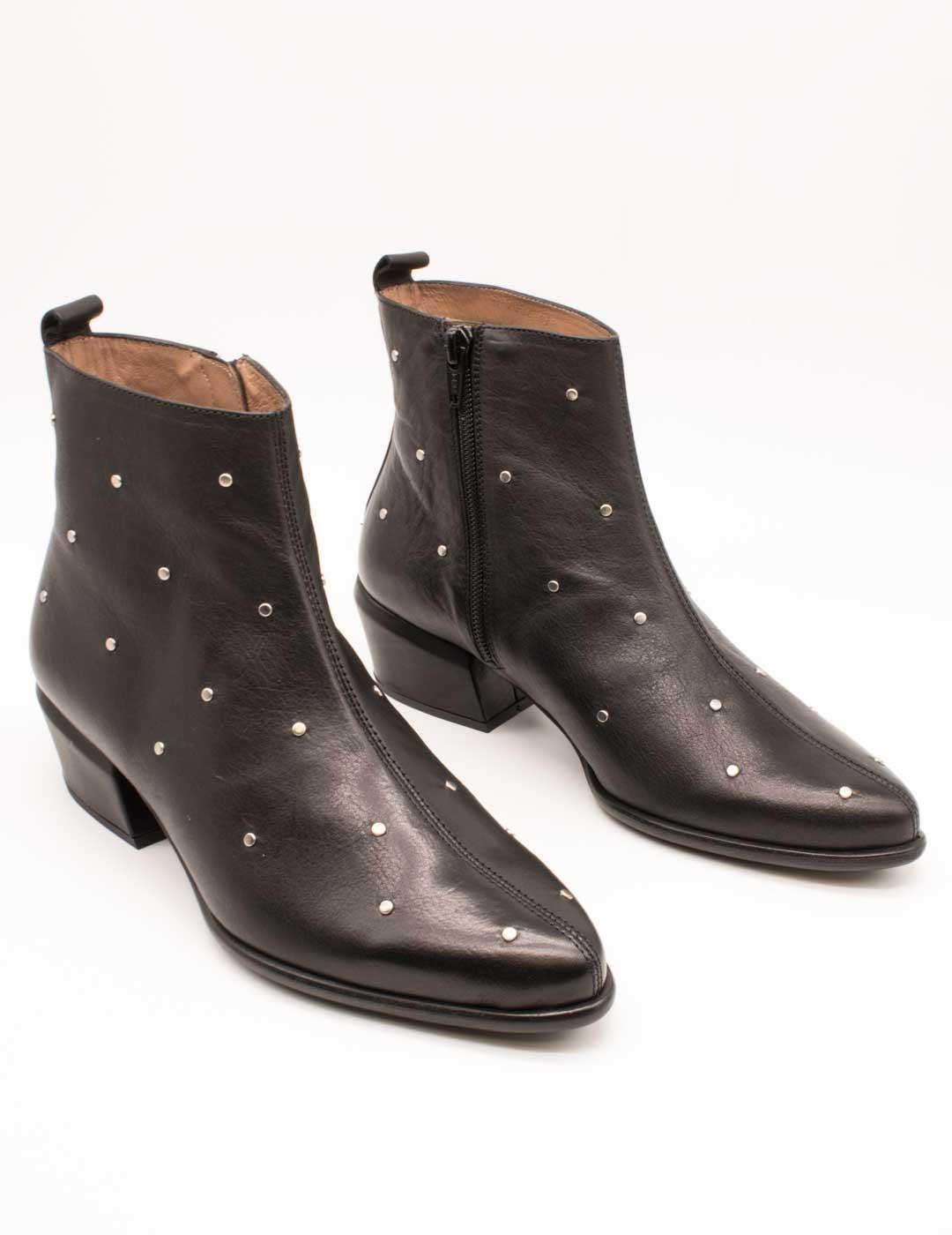 Botín Wonders D-2002 Bulut Negro de Mujer