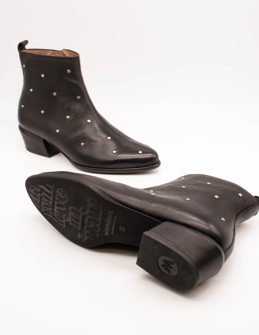 Botín Wonders D-2002 Bulut Negro de Mujer