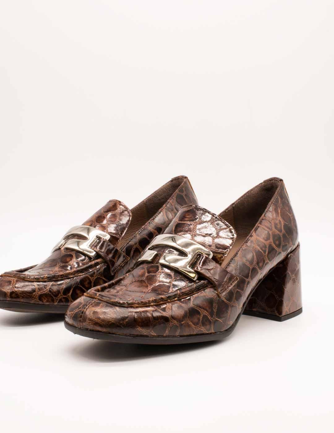 Zapato Wonders H-6603 Tartaruga Cuero de Mujer