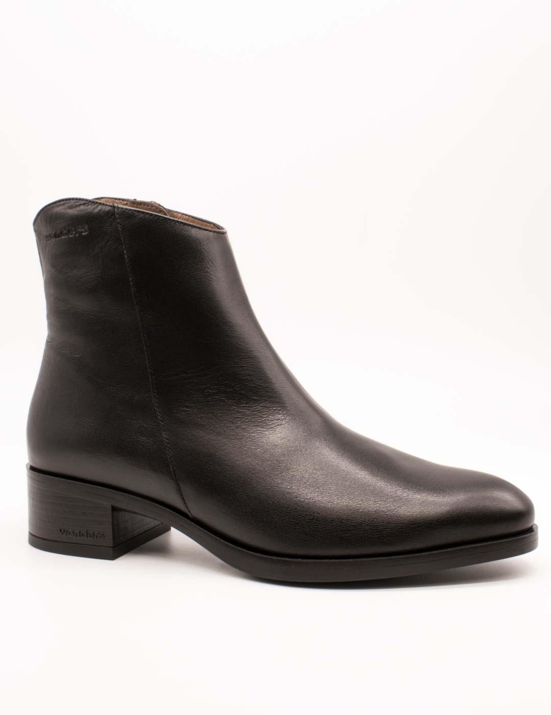 Botín Wonders D-1801 Isy Negro de Mujer