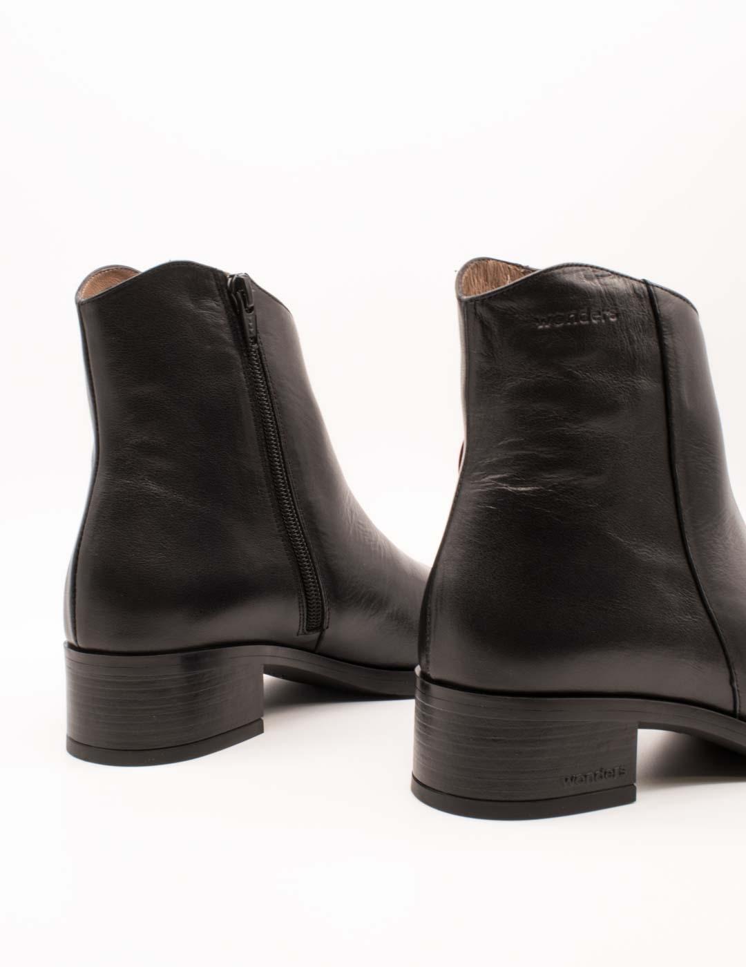 Botín Wonders D-1801 Isy Negro de Mujer