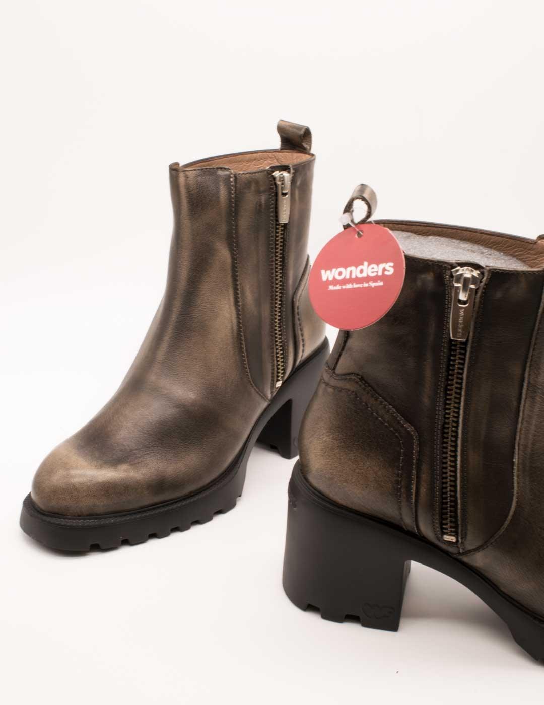 Botín Wonders G-7206 Asport Taupe de Mujer