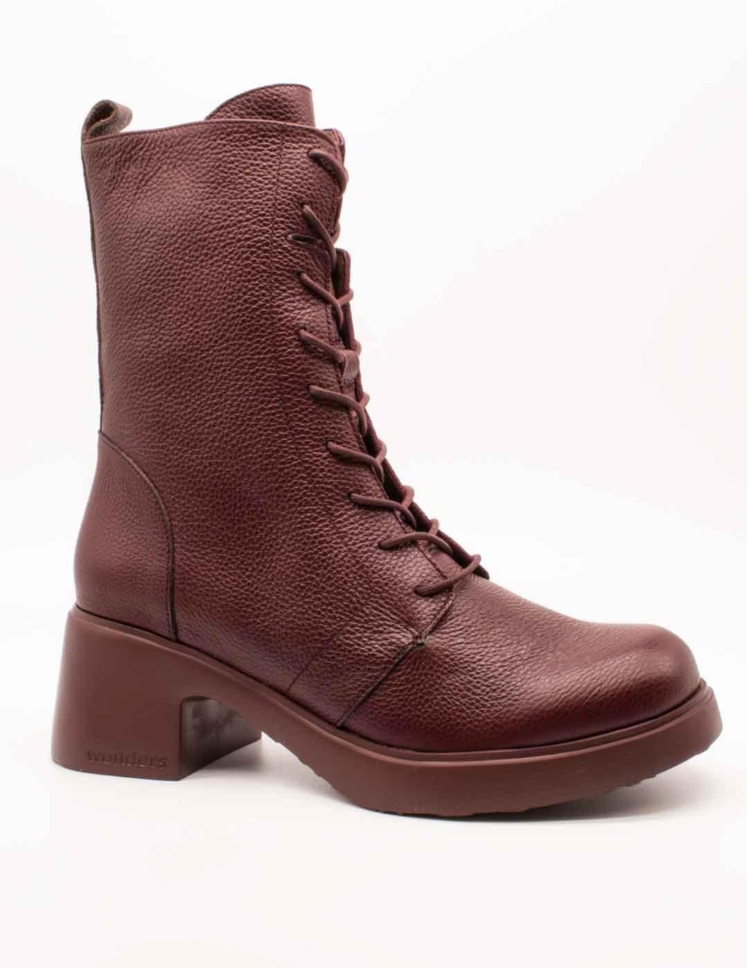 Botín Wonders E-7124 Wild Vino de Mujer
