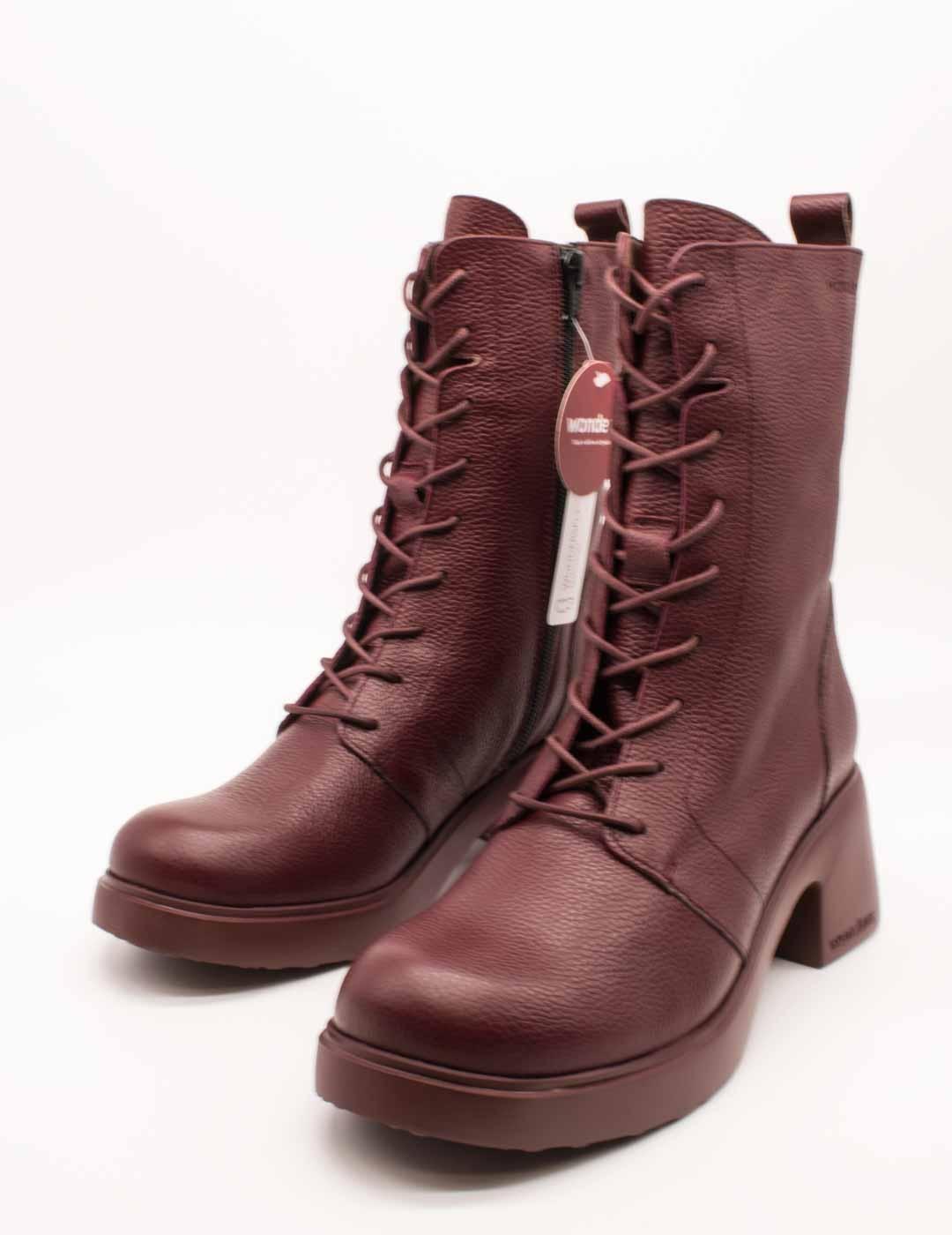 Botín Wonders E-7124 Wild Vino de Mujer