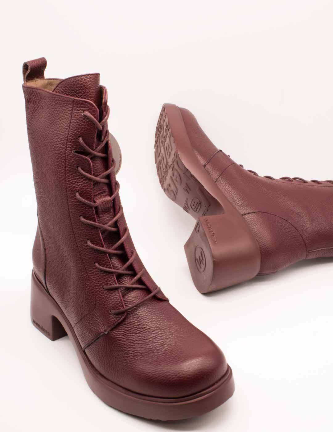 Botín Wonders E-7124 Wild Vino de Mujer