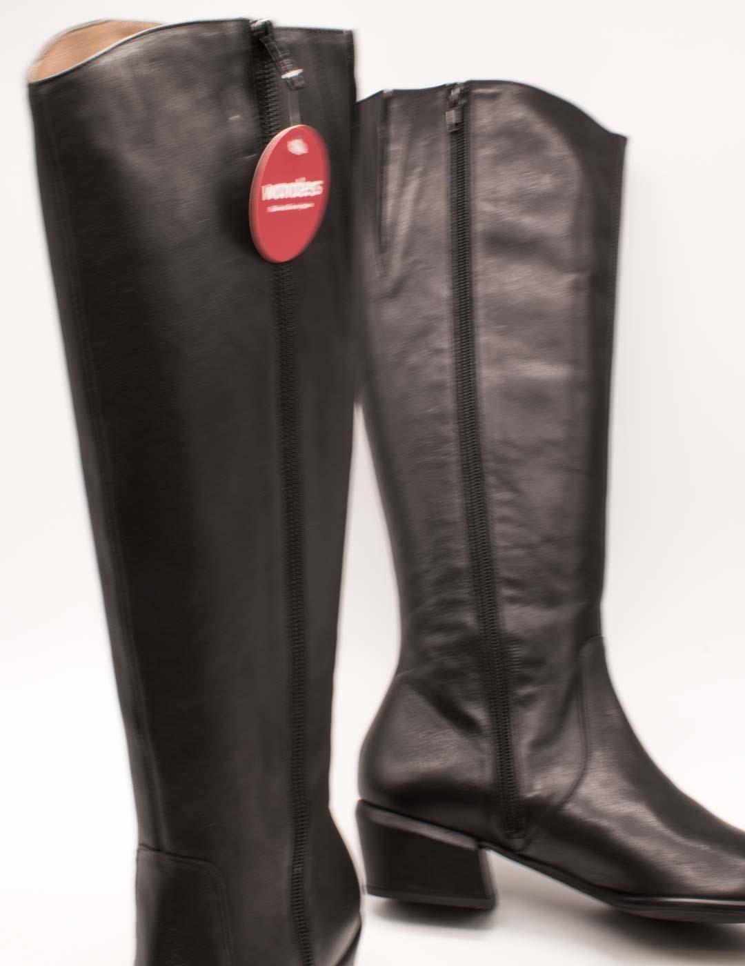 Bota Wonders D-2003 Bulut Negro de Mujer