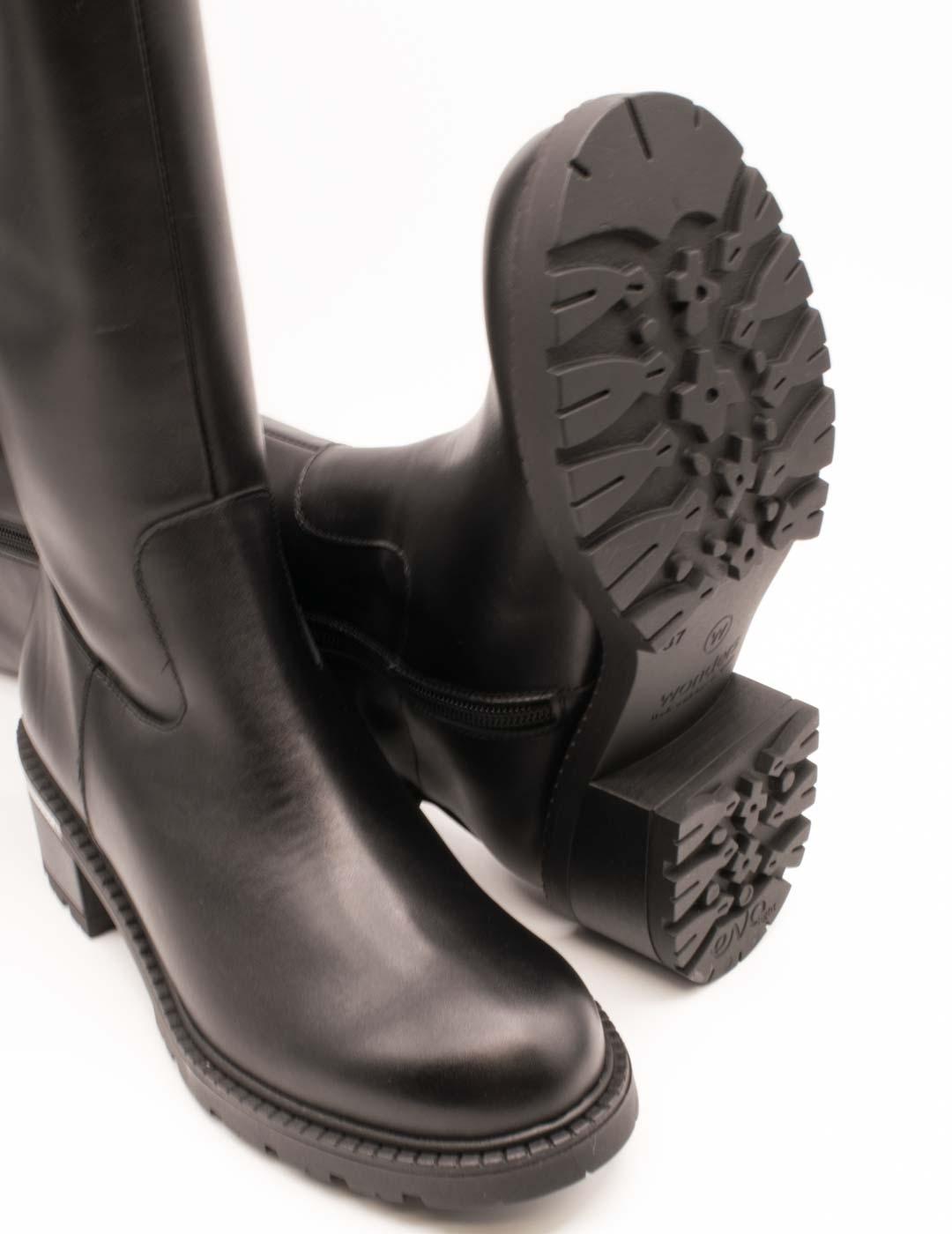 Bota Wonders D-1425 Wonderdry Negro de Mujer
