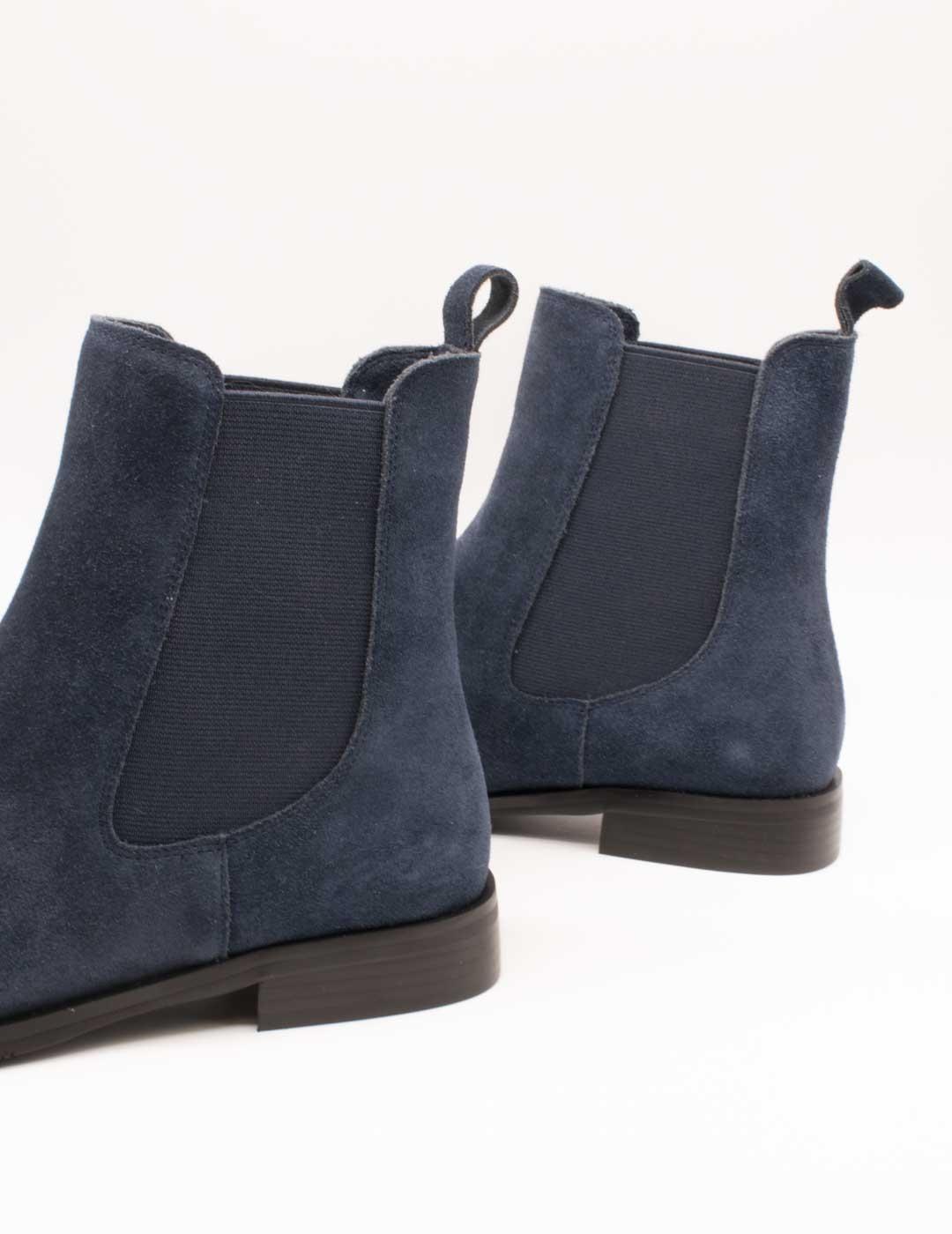 Botín Shemerry Norma Serraje Navy de Mujer