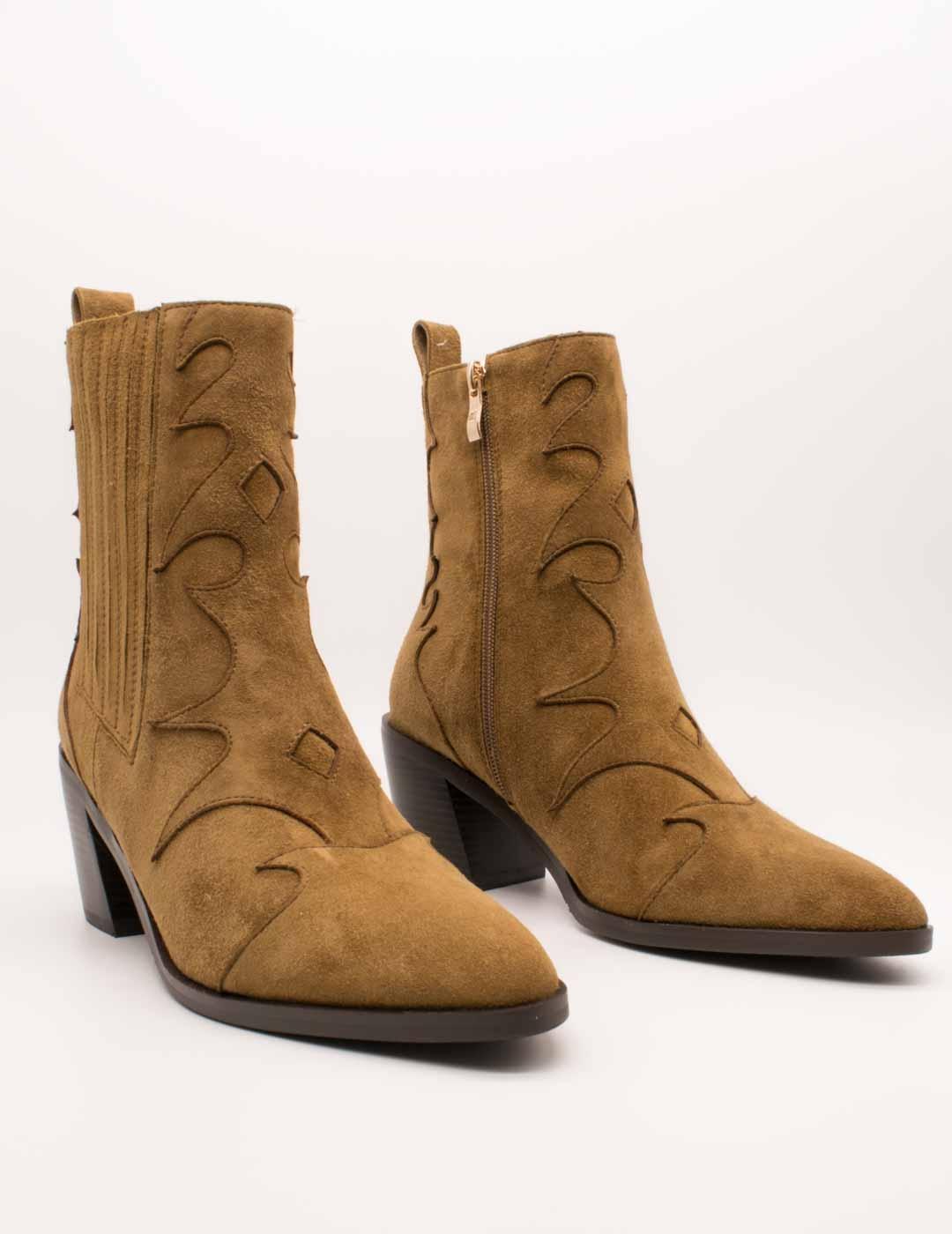 Botín Shemerry Lima Camel Ante de Mujer