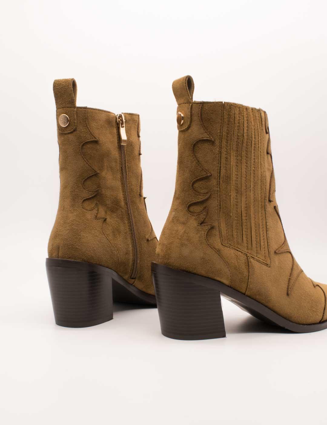 Botín Shemerry Lima Camel Ante de Mujer