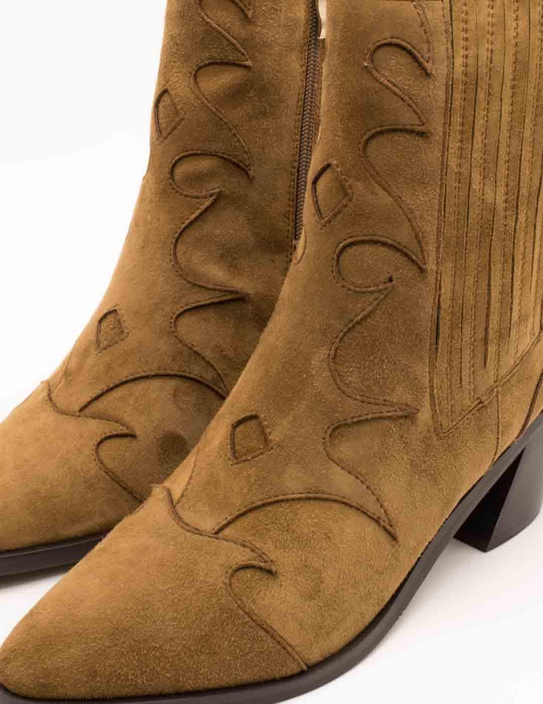 Botín Shemerry Lima Camel Ante de Mujer