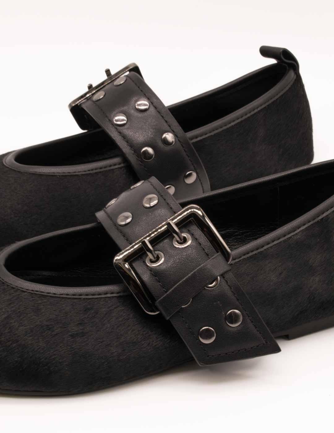 Bailarina Shemerry Paris Negro Pony de Mujer