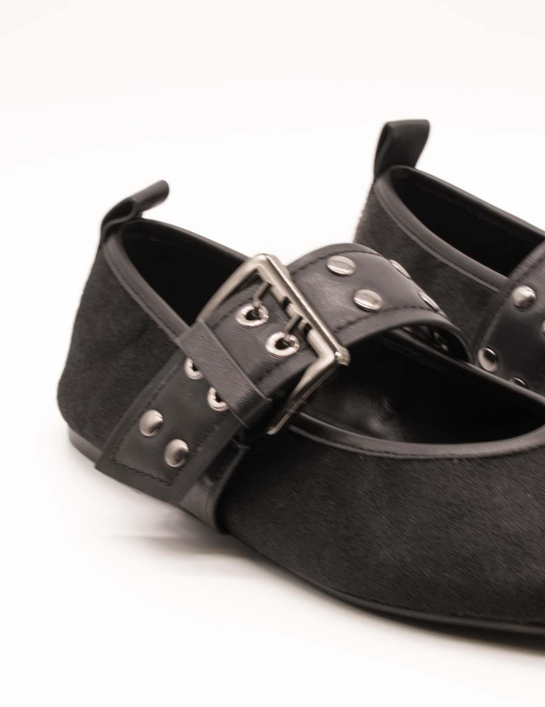 Bailarina Shemerry Paris Negro Pony de Mujer