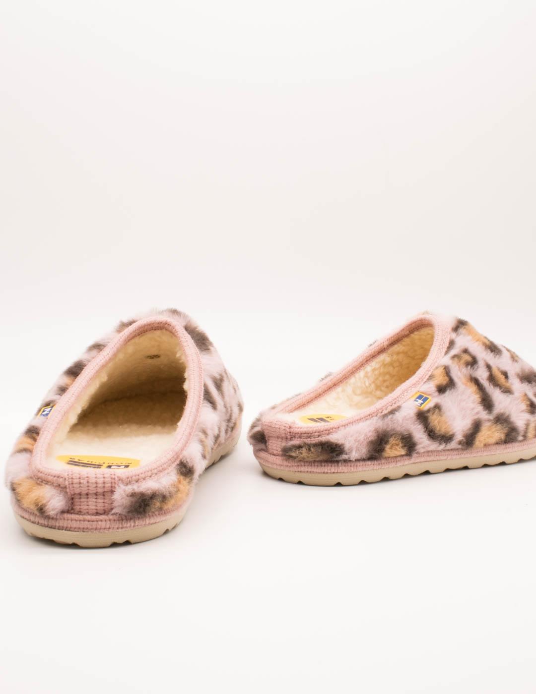 Zapatilla de Casa Nordikas 2083 Leopardo Rosa