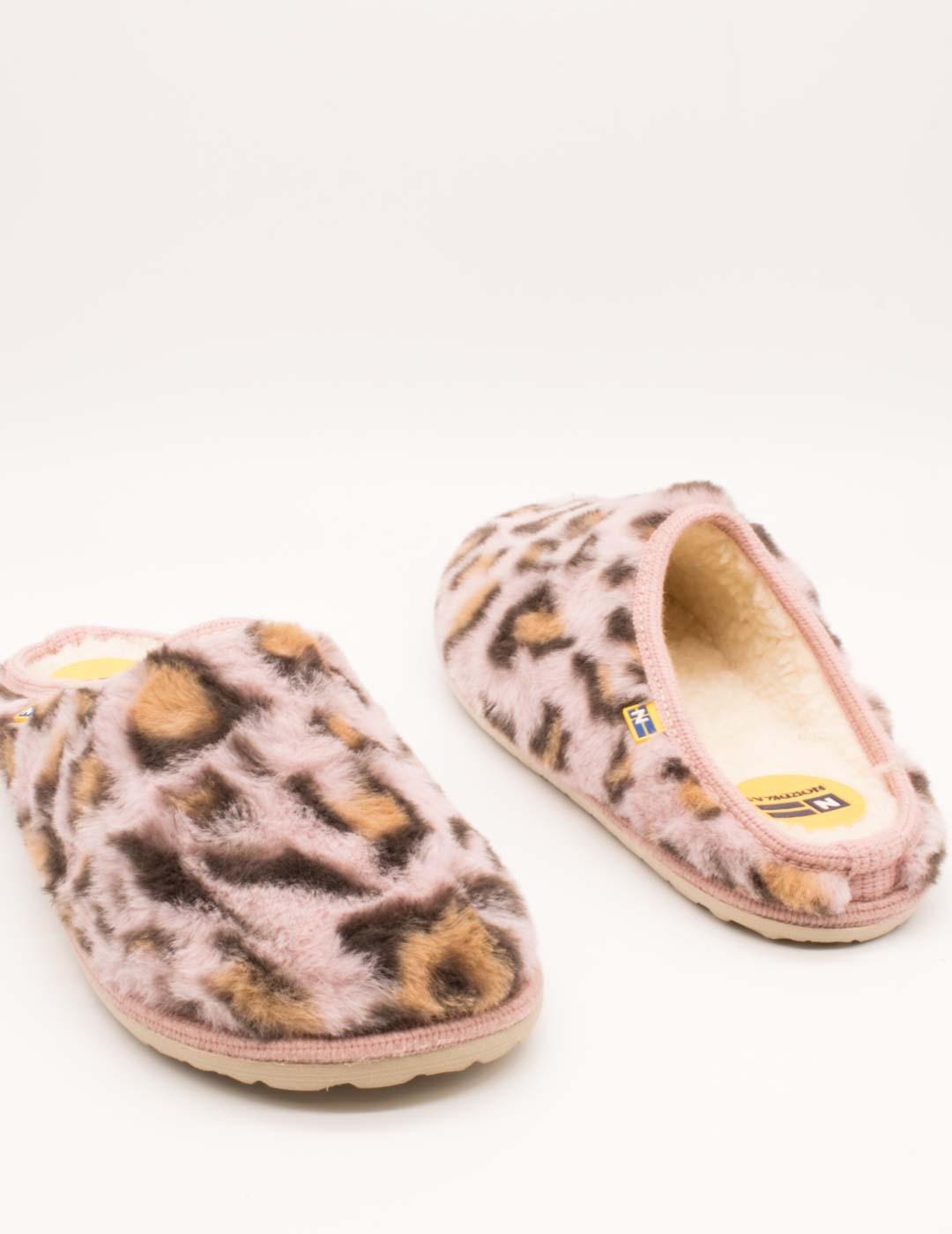 Zapatilla de Casa Nordikas 2083 Leopardo Rosa