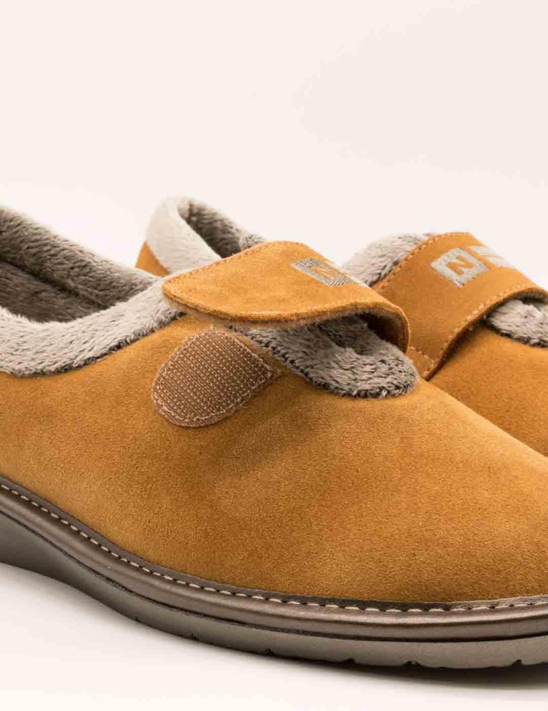 Zapatilla de Casa Nordikas 6348-O/4 Afelpado Cuero de Mujer