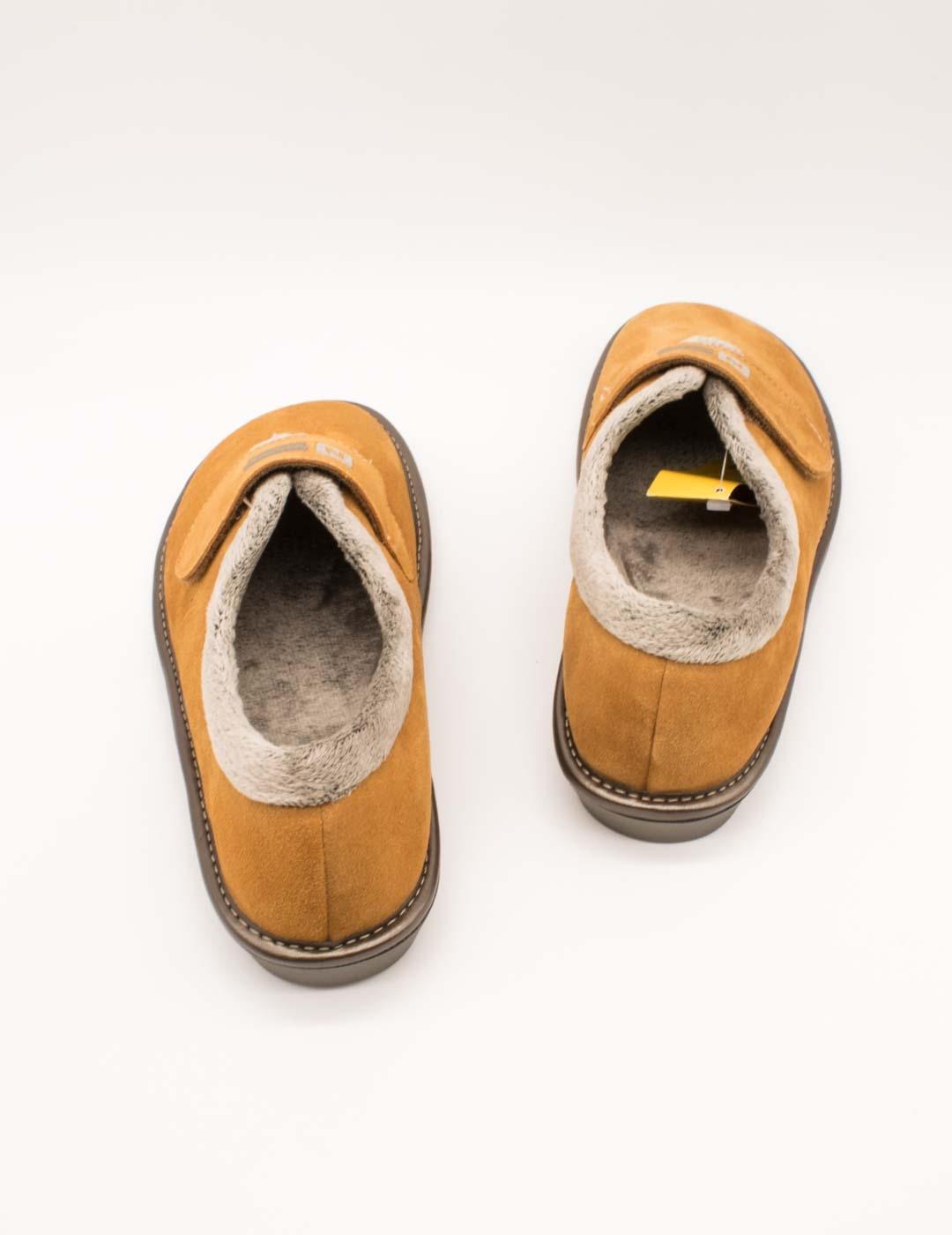 Zapatilla de Casa Nordikas 6348-O/4 Afelpado Cuero de Mujer