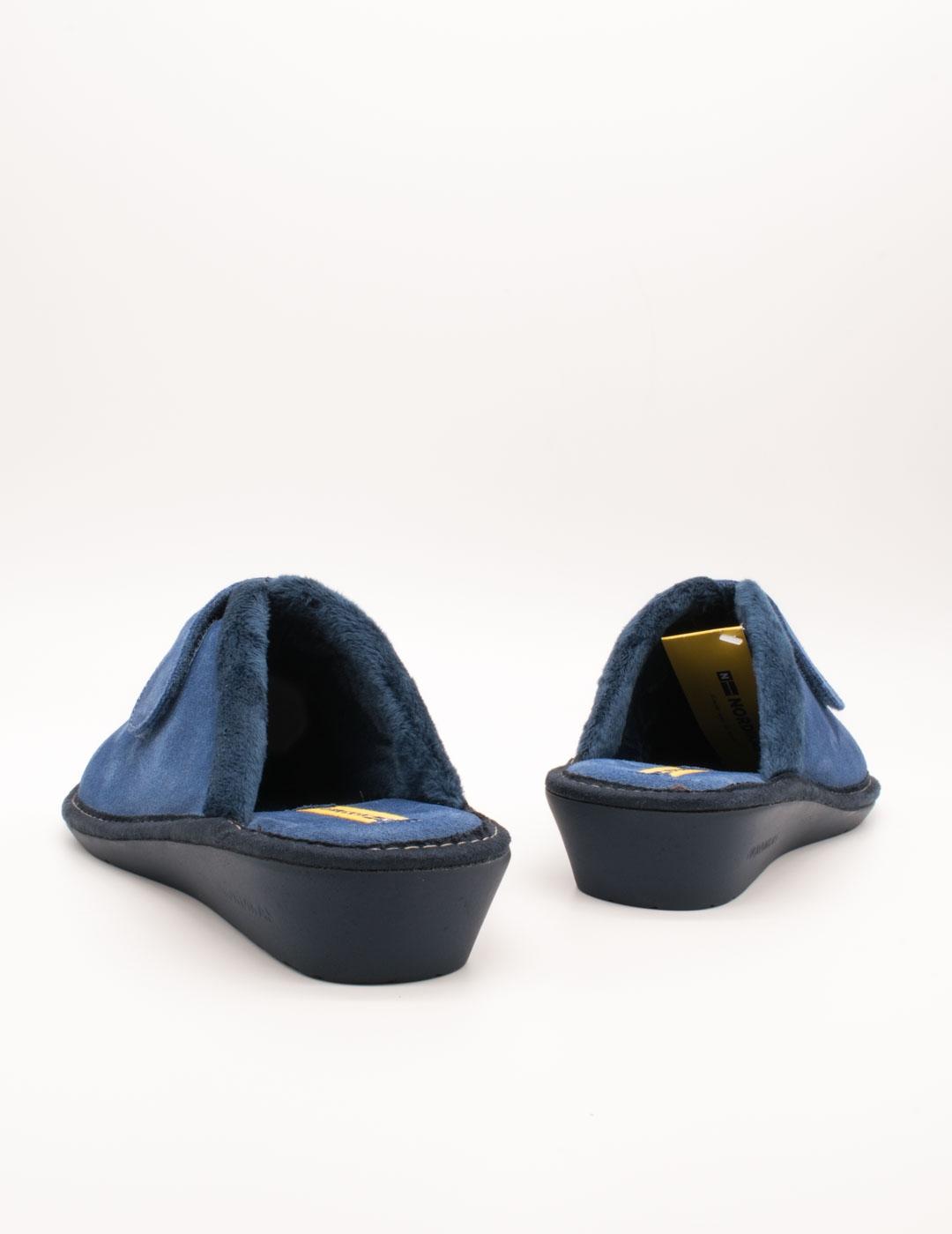 Zapatilla de Casa Nordikas 6347/8 Afelpado Zafiro de Mujer