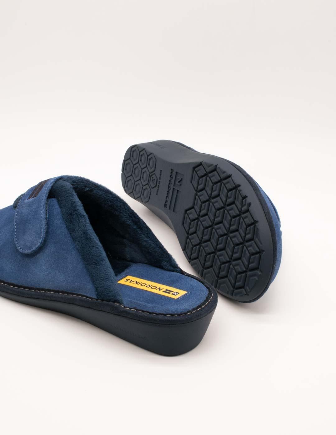Zapatilla de Casa Nordikas 6347/8 Afelpado Zafiro de Mujer
