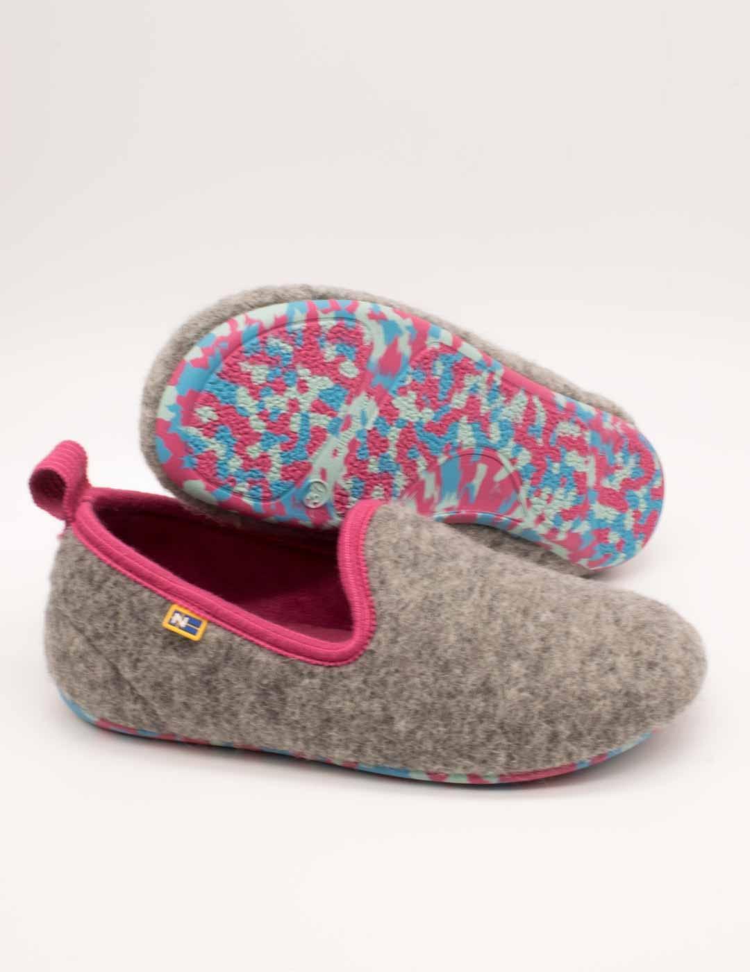 Zapatilla de Casa Nordikas 2610 Dinamic Gris de Mujer