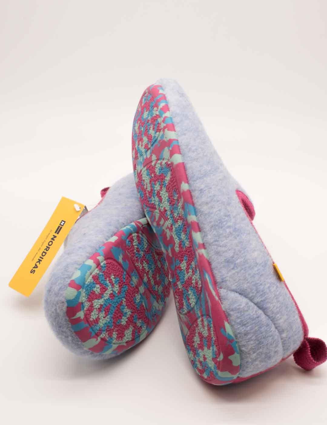 Zapatilla de Casa Nordikas 2610 Dinamic Celeste de Mujer
