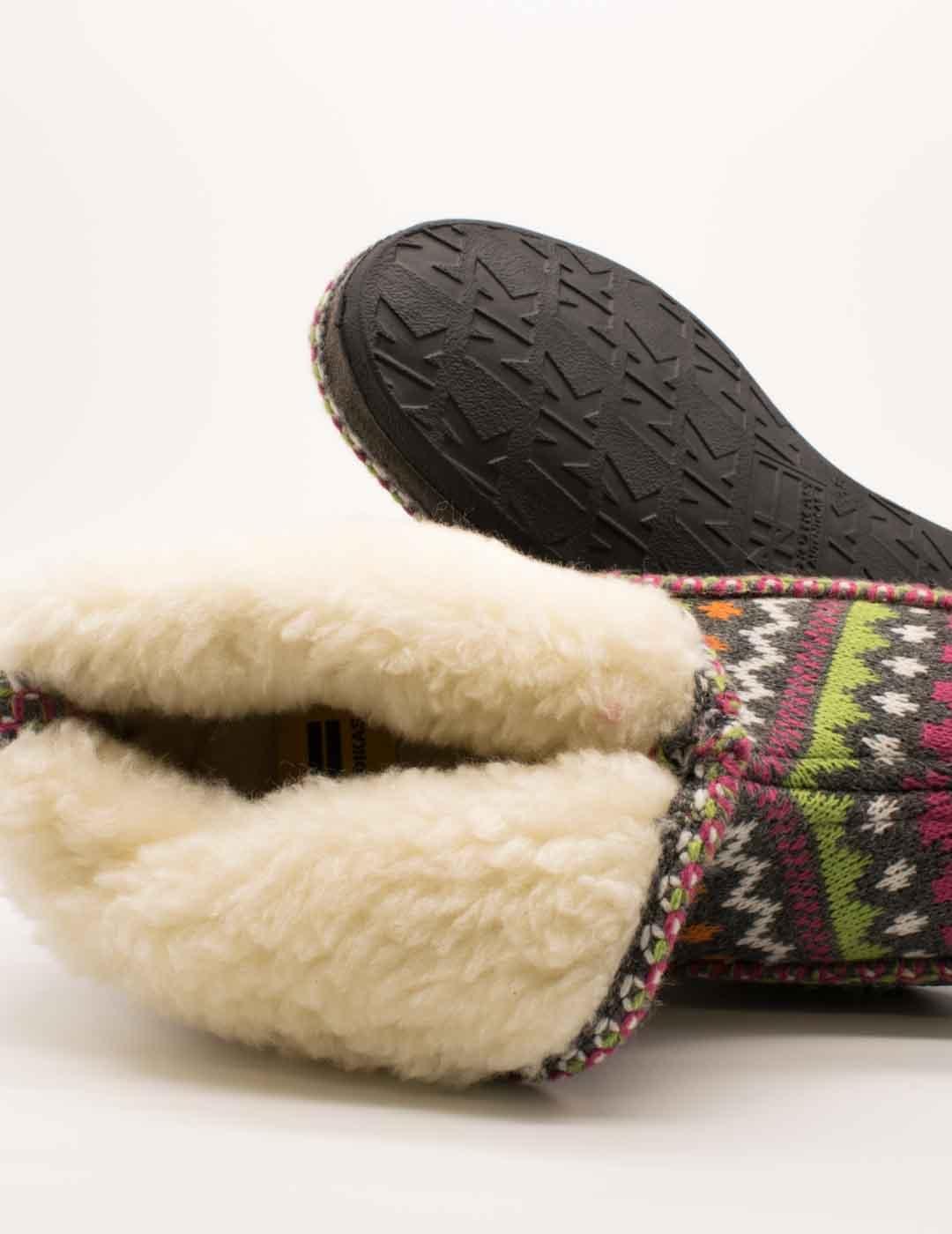 Zapatilla de Casa Nordikas 3602 Panticosa Gris de Mujer