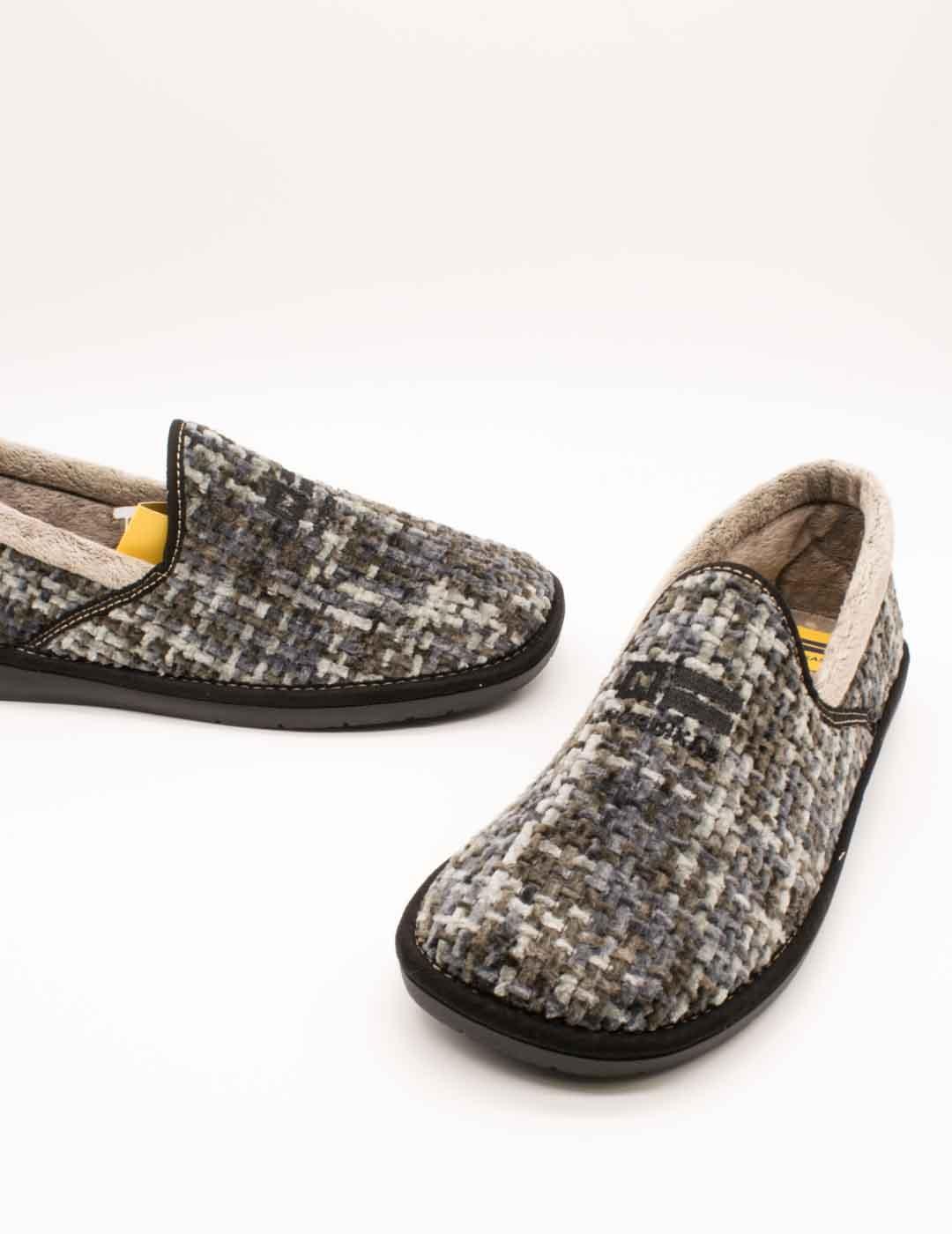 Zapatilla de Casa Nordikas 243 Quebec Gris de Hombre