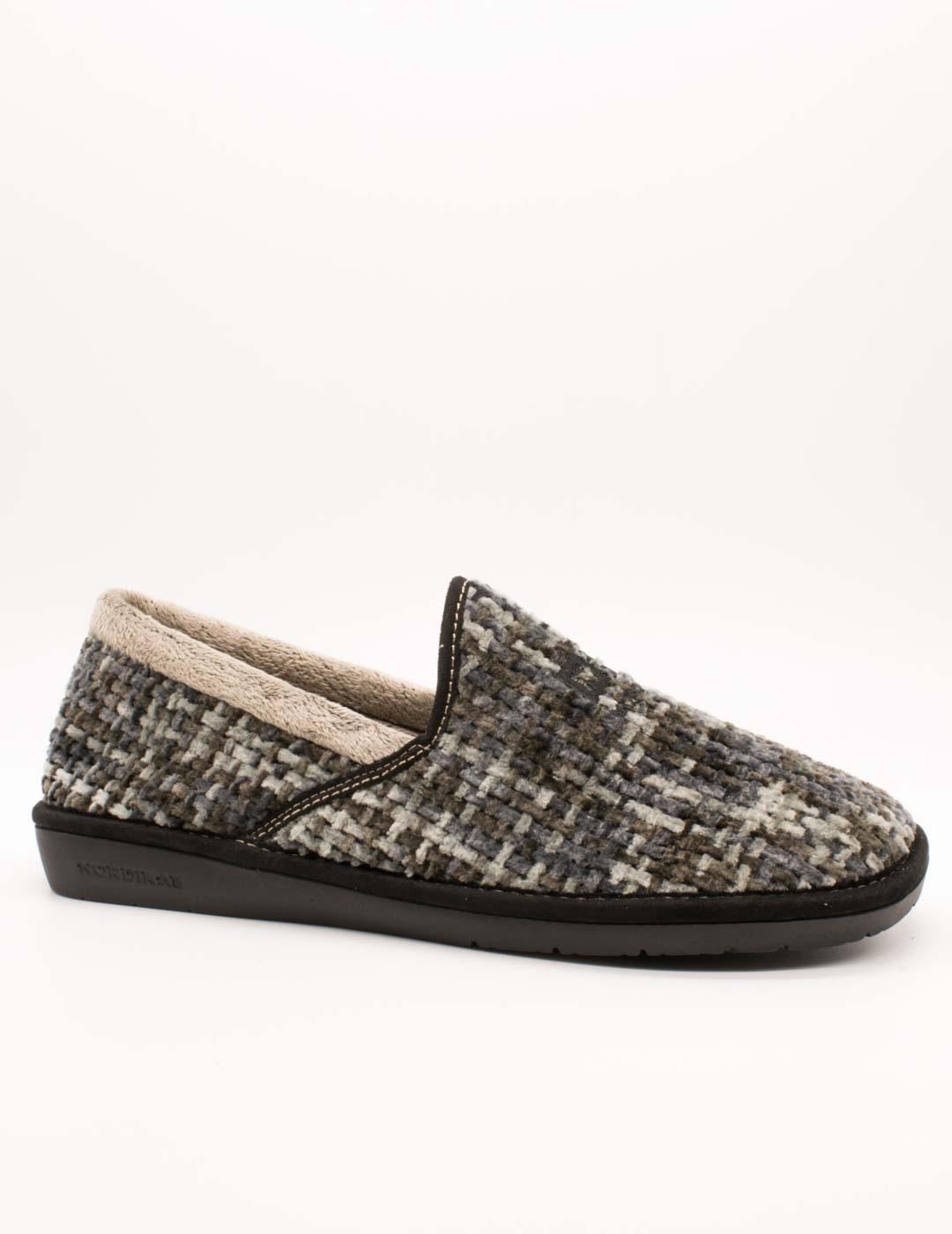 Zapatilla de Casa Nordikas 243 Quebec Gris de Hombre