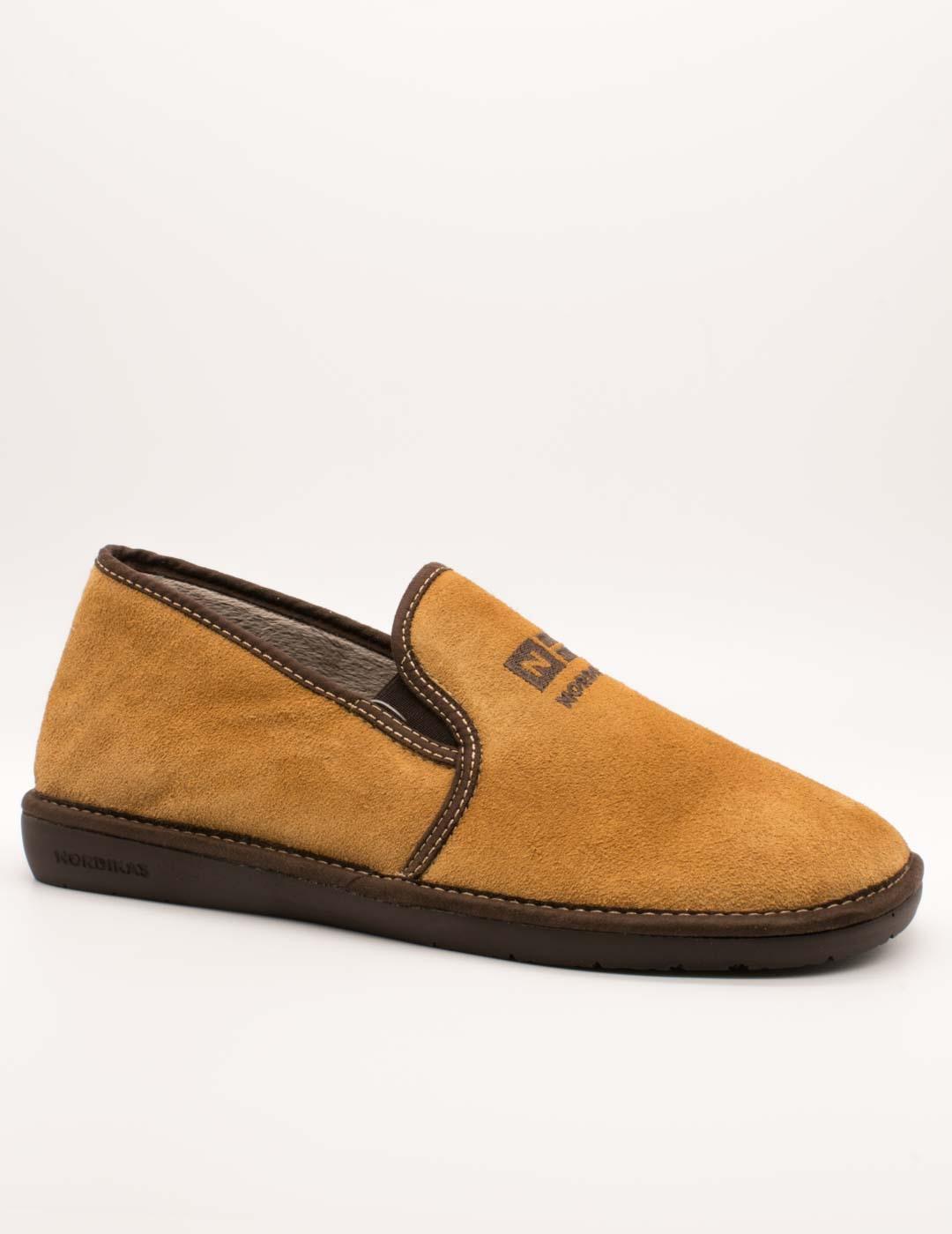 Zapatilla de Casa Nordikas 132 Afelpado Cuero de Hombre