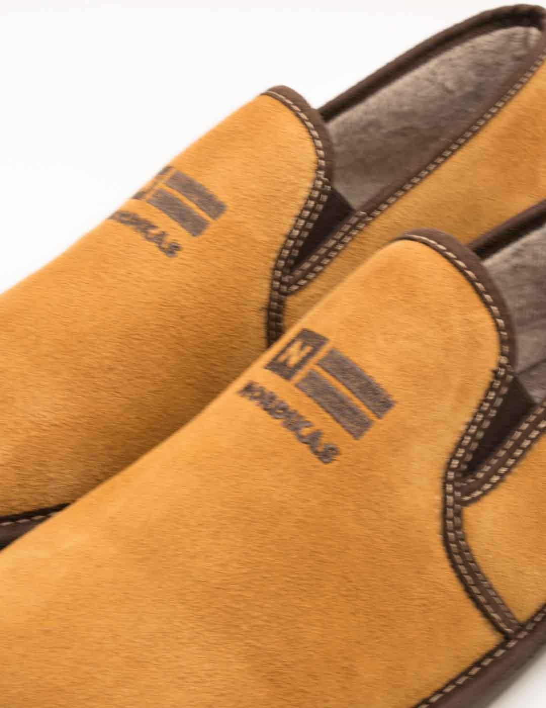 Zapatilla de Casa Nordikas 132 Afelpado Cuero de Hombre