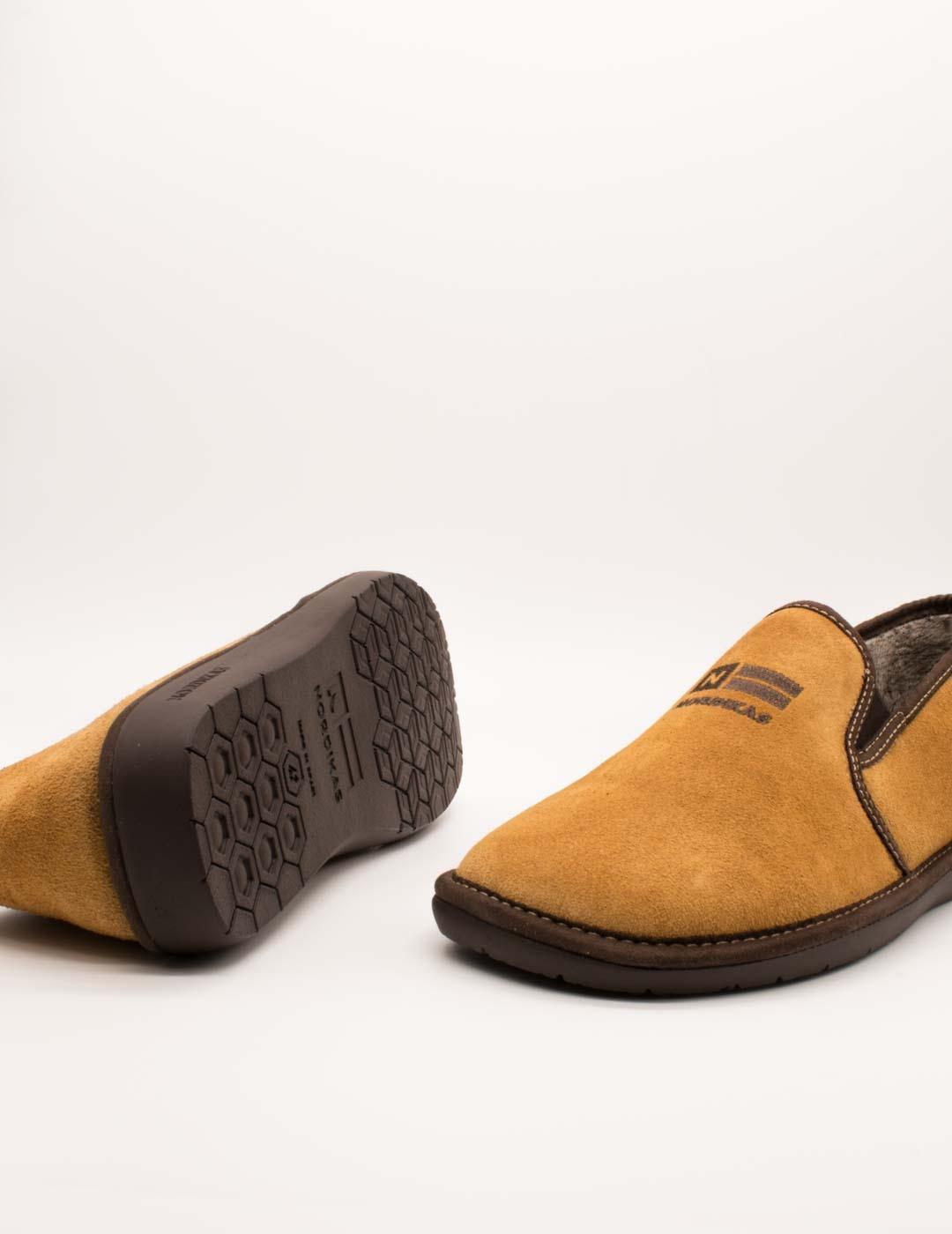 Zapatilla de Casa Nordikas 132 Afelpado Cuero de Hombre