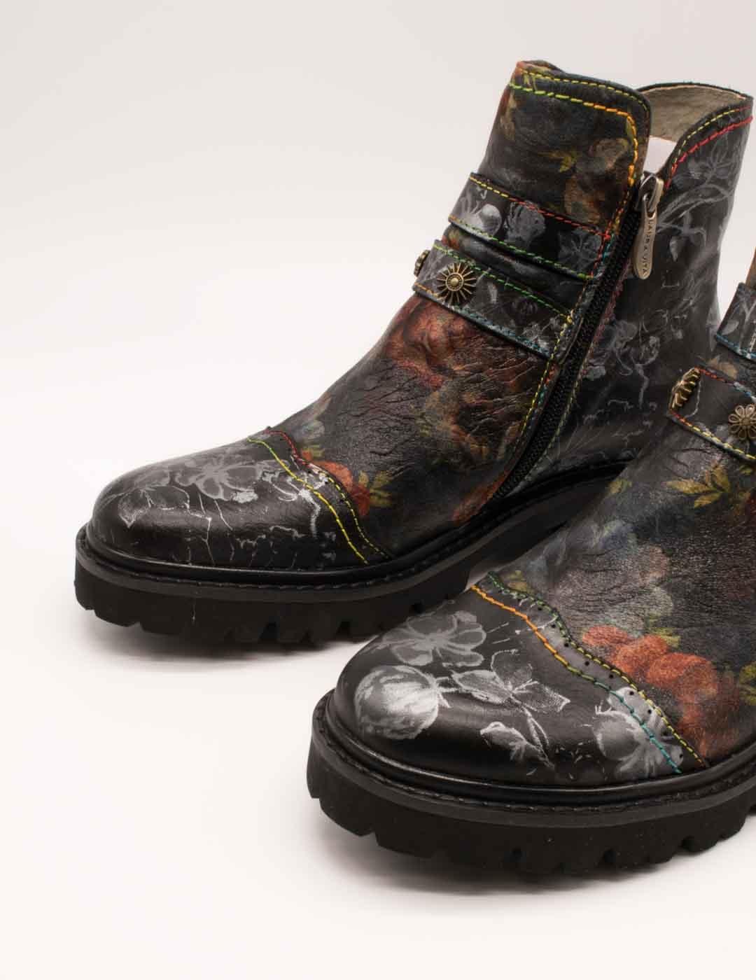 Botín Laura Vita Kouleo 43 Noir de Mujer