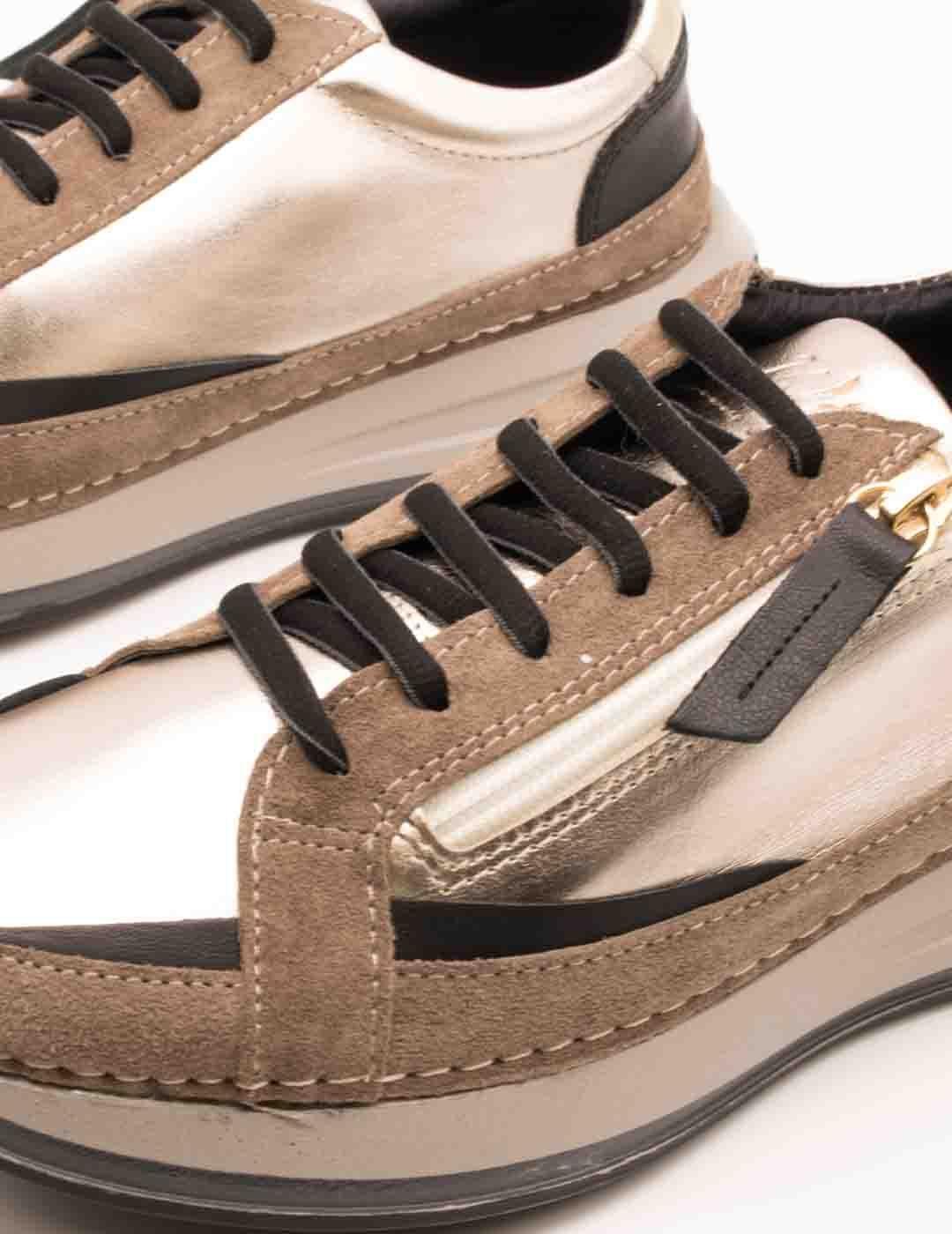 Deportivo 24350-6 B5 Nappa Taupe de Mujer